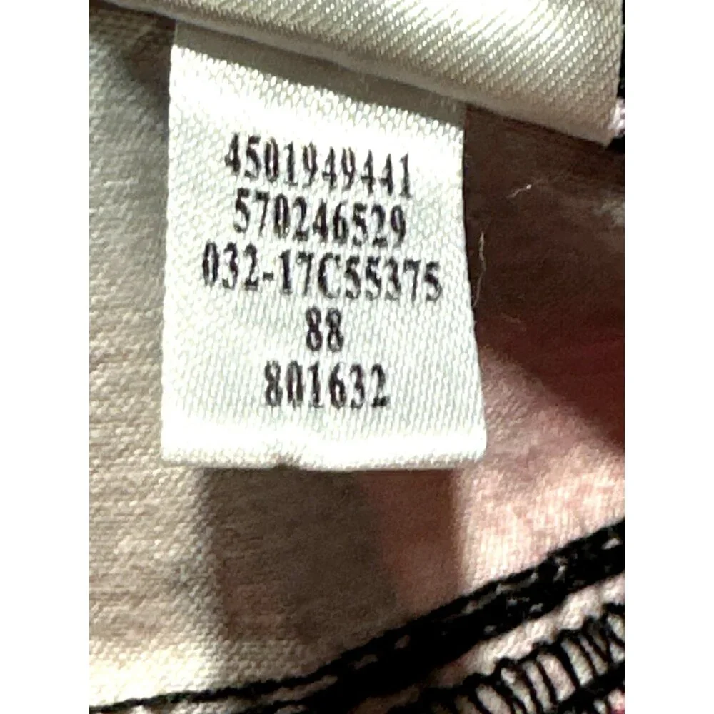 Chicos Floral Skinny Jeggings Pants Ankle Black Red Vibrant Roses Stretch Size 4 - Picture 10 of 13